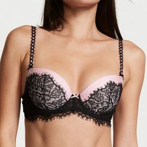 V.S. Dream Angels lightly lined Ribbon Slot Demi Bra